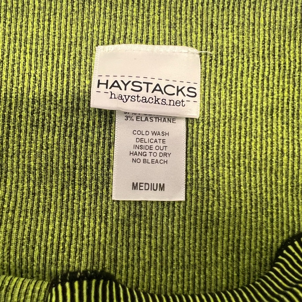 Haystacks NWOT Lime Green Ruffed Hem Skirt Designed & Sewn in Suttons Bay, MI - Picture 4 of 7